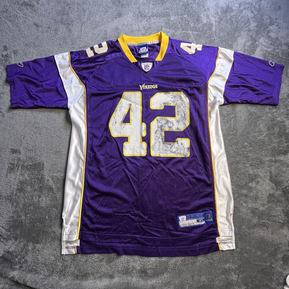 Minnesota Vikings Jersey Mens Extra Large Sharper Purple On Field NFL Reebok 42